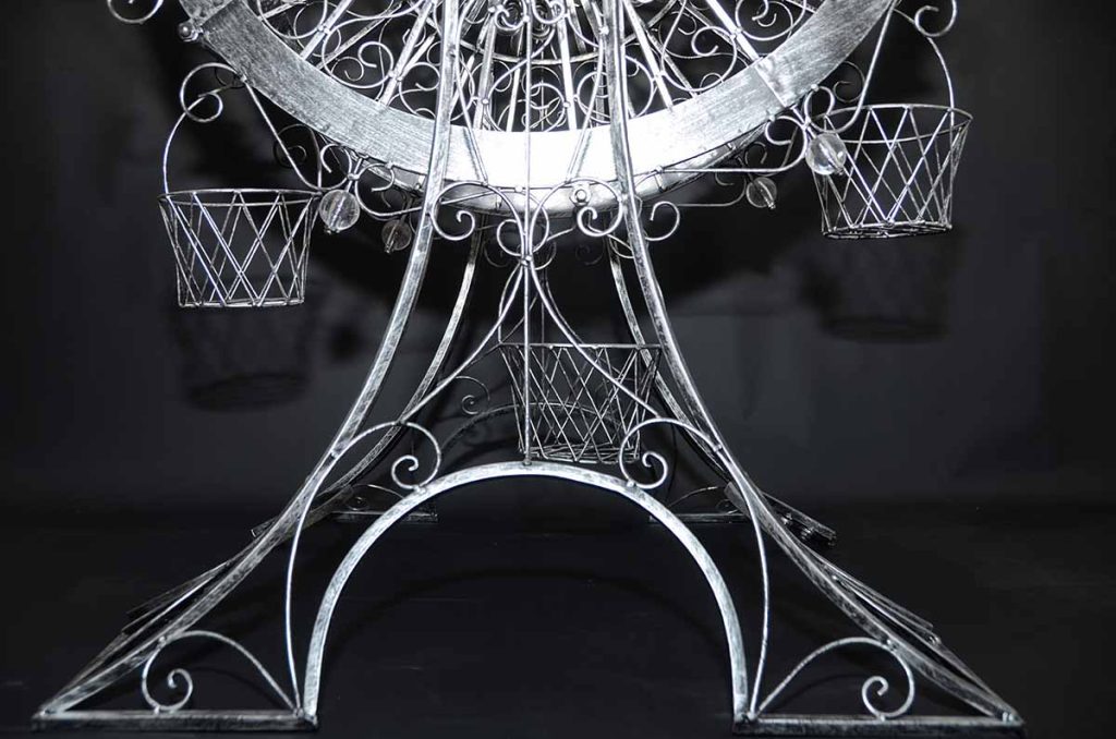 Ferris wheel sweets display with 8 refillable buckets for events