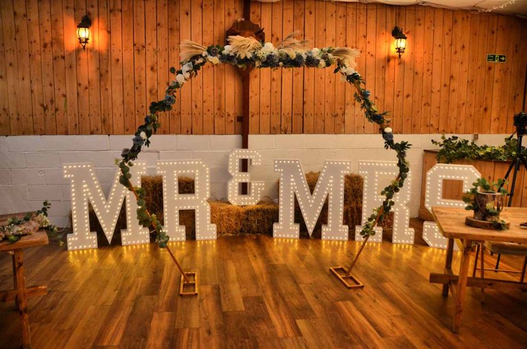 Mr & Mrs LED Letters Wellbeing Farm